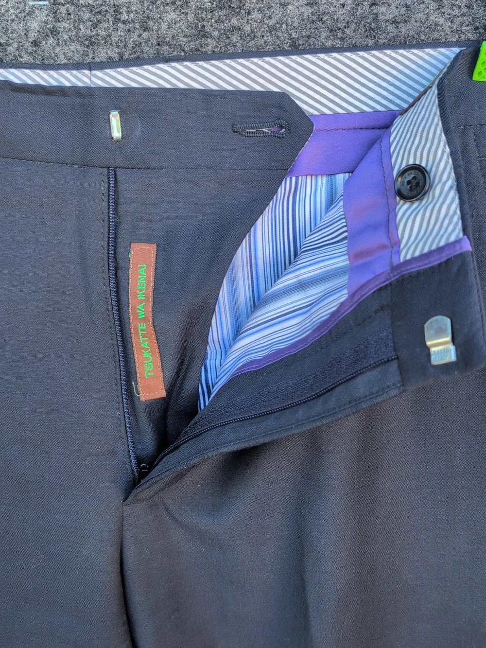 Vtg Etro Milano Dress Pants Mens 48 Blue Pleated Wool Twill Trousers Italy 34x28
